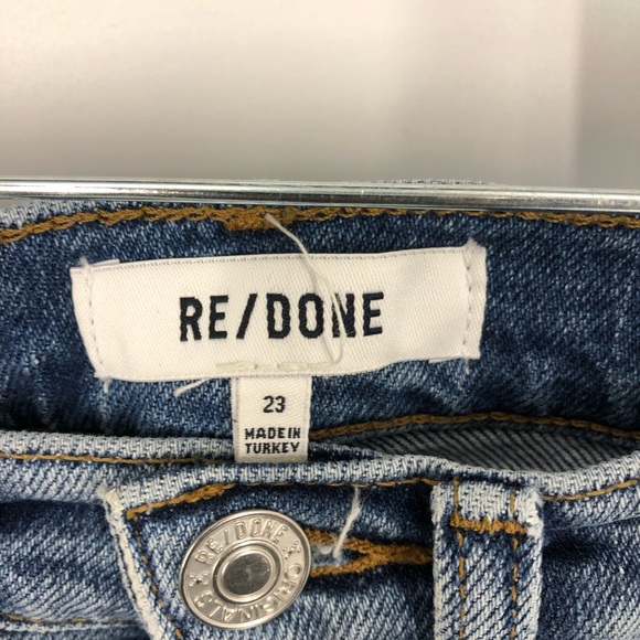 Re/Done High Rise Ankle Crop Jeans sz23 - Picture 3 of 7